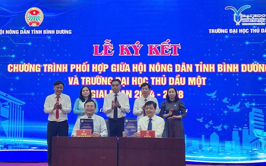 Ký kết Chương trình phối hợp với Hội Nông dân tỉnh Bình Dương